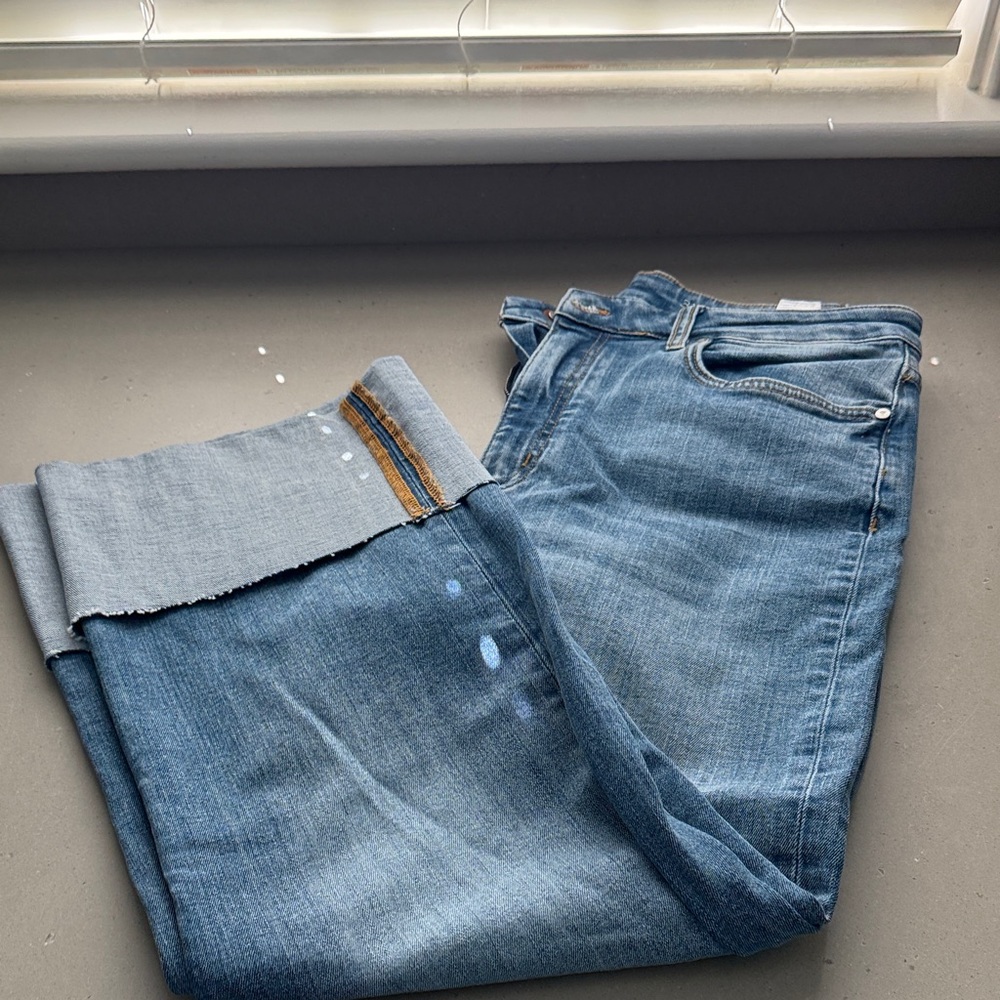 Pilcro Cuffed Light Blue Denim